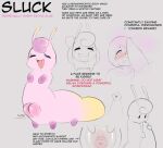 aroused blush blush_lines dizzytizzy erection female gastropod genitals human information licking male mammal model_sheet mollusk oral penile penis penis_lick penis_on_face pink_body plump_labia pussy sex sluck_(dizzytizzy) spread_pussy spreading text tongue tongue_out
