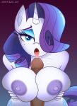 absurd_res anthro areola bedroom_eyes big_breasts breast_play breasts equid equine eyelashes female friendship_is_magic hair hair_over_eye hasbro hi_res holding_breast horn lennonblack looking_at_viewer male male/female mammal my_little_pony narrowed_eyes nipples one_eye_obstructed pupils rarity_(mlp) seductive sex titfuck unicorn