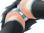  ass eto hatsune_miku panties skirt striped_panties underwear upskirt vocaloid 