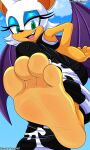 4_toes absurd_res anthro barefoot bat colored cornchip21 feet female foot_focus hi_res mammal rouge_the_bat sega soles sonic_the_hedgehog_(series) thesigmaarts toes