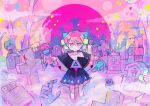  cross dress moon original pink_eyes pink_hair polychromatic teracoot 