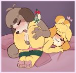 &lt;3 absurd_res anal animal_crossing anthro anus blush bottomwear brother_(lore) brother_and_sister_(lore) butt butt_grab canid canine canis clothed clothing digby_(animal_crossing) domestic_dog duo female genitals hand_on_butt hi_res incest_(lore) isabelle_(animal_crossing) male male/female mammal mistletoe mistletoe_on_tail nintendo oral panties panties_down partially_clothed pawpads plant porldraws pussy pussy_rubbing rimming sex shih_tzu sibling_(lore) sister_(lore) skirt skirt_down toy_dog twincest_(lore) twins_(lore) underwear underwear_down