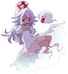  dress monster_girl new_super_mario_bros._u_deluxe princess_king_boo see_through skirt_lift ssangbong-llama 