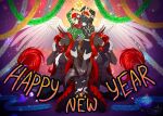 anthro celebration christmas digital_media_(artwork) equid equine exclusive female garland happy happy_new_year_2024 hi_res holidays horse invalid_tag le_tits_now let_it_snow male mammal muscular new_year pegasus smile star sunny_way unicron wings