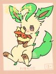 eeveelution female flareon generation_1_pokemon generation_4_pokemon hi_res leafeon male male/female nintendo pinkcandyzhou pokemon pokemon_(species) solo