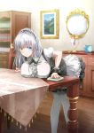  emoi_do erect_nipples heterochromia maid nagon thighhighs 