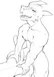 anthro anthro_on_anthro anthro_penetrated anthro_penetrating anthro_penetrating_anthro argyled butt butt_grab digital_drawing_(artwork) digital_media_(artwork) duo eyes_closed hand_on_butt hi_res line_art looking_pleasured male male/male male_penetrating muscular muscular_anthro muscular_male nipples nude open_mouth penetration reptile scalie sex simple_background tail teeth teeth_showing torso_grab white_background