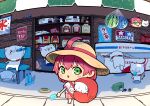  &gt;_&lt; 1girl 35p_(sakura_miko) absurdres ahoge backpack bag blush_stickers bottle chibi commentary_request drinking fire food from_behind green_eyes hat highres holding holding_food holding_popsicle hololive looking_back mikodanye nabenabe3104 nekko_(momosuzu_nene) pekomon_(usada_pekora) pink_hair pink_serafuku plaid plaid_skirt popsicle rhinoceros_beetle robosaa_(roboco) sakura_miko school_uniform serafuku shade skirt ssrb_(shishiro_botan) stag_beetle star_(symbol) subaru_duck sukonbu_(shirakami_fubuki) sun_hat translation_request virtual_youtuber 