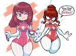  :d absurdres alternate_costume blush_stickers bodysuit breasts contrapposto cropped_legs domino_mask gloves green_eyes highres long_hair marvel mary_jane_watson mask medium_breasts official_alternate_costume one_eye_closed ponytail ponytail_holder rariatto_(ganguri) red_hair sidelocks smile speech_bubble spider-man_(series) spider_web_print spinneret_(marvel) superhero the_amazing_spider-man thick_thighs thighs white_bodysuit white_gloves wide_hips 