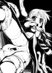  akino_sora greyscale high_priest monochrome panties ragnarok_online solo_focus spread_legs tentacles underwear 