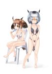 cleavage eurasian_eagle_owl kemono_friends northern_white-faced_owl swimsuits tadano_magu tail wings 