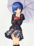  key little_busters! na-ga nishizono_mio seifuku skirt_lift umbrella 