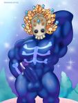 anthro barazoku big_blue_bubble big_pecs big_penis boodoo boodoolover genitals humanoid male male/male masturbation monster muscular muscular_male my_singing_monsters pecs penile penile_masturbation penis solo