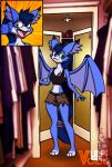 bat closet clothing costume dressing_room dust:_an_elysian_tail femsuit hi_res invalid_tag mammal mask nimbat pokeyantlers suit tug