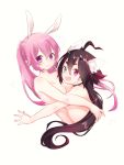  animal_ears bunny_ears heterochromia horns tagme topless yutazou 