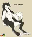 4_toes abstract_background feet fur hi_res male sergal sitting snowskau solo tail tail_tuft toes tuft