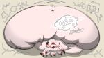 16:9 2021 anthro belly big_belly blush brutus_(pillowtummy) canid canine deep_navel huge_belly male mammal navel open_mouth overweight pillowtummy rumbling_stomach simple_background smile solo stuffing stuffing_(food) surprise wide_hips widescreen