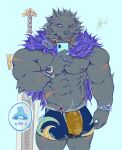 2024 abs anthro anthro_focus areola barazoku biceps big_bulge big_muscles blaidd_(elden_ring) blue_background bracelet briefs briefs_only bulge canid canine canis cape cellphone claws clock clothed clothing collar cutaway duo ear_piercing elden_ring electronics eyebrows female fromsoftware fur heart_symbol hi_res holding_object holding_phone huge_muscles humanoid jewelry looking_at_viewer male male_focus mammal manly melee_weapon muscular muscular_anthro muscular_male natee_sinlp navel nipple_piercing nipples one_eye_closed pecs phone piercing pubes ranni_the_witch ring_(jewelry) runes scar simple_background smartphone solo_focus standing sword thick_thighs topless topless_anthro topless_male tuft underwear underwear_only watch weapon wolf