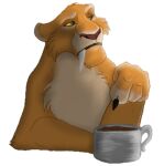 2009 beverage black_lips blue_sky_studios claws coffee container cup diego_(ice_age) fangs felid feral ice_age_(series) lips low_res male mammal saber-toothed_tiger sabertooth_(anatomy) solo teeth thrasher_(artist)