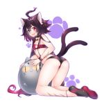  animal_ears ass bikini heterochromia horns swimsuits tail tattoo thong yutazou 