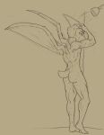  2024 anthro athletic athletic_anthro athletic_male bathing biceps broken_wing bubble_butt butt cybermananon dinosaur goodbye_volcano_high hair head_crest hi_res inside male monochrome naser_(gvh) nude pterodactylus pterosaur reptile scales scalie short_hair short_tail showering sketch snout solo tail water wet wet_body wet_scales wings 