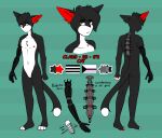 anthro black_body black_fur claus_(timmy_rap_1o1) domestic_cat felid feline felis fur hi_res humanoid lemonpuff male mammal model_sheet solo tuxedo_cat