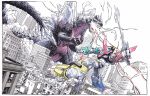  battle building claws crossover duel dustinweaver fangs fighting godzilla_(series) horn kaijuu mecha no_humans red_eyes science_fiction sharp_teeth spacegodzilla spikes sword tagme tail teeth voltron_(mecha) voltron_(series) weapon 