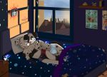  absurd_res bedroom brother brothers bulge canid canine canis clothed clothing cub cuddling dalmatian domestic_dog duo hand_behind_back hand_on_chest hand_on_shoulder hi_res hug incest male male/male mammal morning onykr rileypup sibling sleeping underwear young 