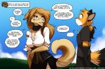  ... 2019 alternate_version_at_source anthro big_breasts black_body black_fur blush bodily_fluids bottomwear breasts brown_body brown_fur canid canine canis chest_tuft cleavage clothed clothing conditional_dnp corset dialogue domestic_dog duo english_text erilas evals eyewear female fox fur glasses gloves_(marking) hair heat_(disambiguation) hi_res keidran lingerie male mammal markings mike_(twokinds) multicolored_body multicolored_fur orange_body orange_fur outside ponytail purple_eyes seductive skirt sky stare sweat text tom_fischbach tongue tongue_out tuft twokinds webcomic white_body white_fur 