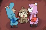  alpaca animal_crossing anthro bodily_fluids bottomless breasts bukkake camelid canid canine canis clothed clothing crossgender cum cyrus_(animal_crossing) darkpatito digby_(animal_crossing) domestic_dog erection genital_fluids glans group gynomorph gynomorph/male humanoid_penis intersex intersex/male male male/male mammal nintendo nude penis reese_(animal_crossing) video_games 