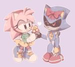  &lt;3 accessory amy_rose anthro bow clothing duo eulipotyphlan female flower footwear gloves hair_accessory hairband handwear hedgehog machine male male/female mammal metal_sonic plant robot smile sonic_(series) stardust-dreamii video_games 