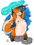  anthro birthday canid canine canis domestic_dog female fox hi_res humor husky magnificent-arsehole male mammal nordic_sled_dog pun spitz unbirthing vaginal vore 