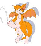  2019 absurd_res anthro balls bite biting_lip bodily_fluids chiropteran crossgender cum cumshot digital_media_(artwork) dust:_an_elysian_tail ejaculation erection fidget foreskin fur genital_fluids glans green_eyes hi_res holding_penis humanoid_penis jerseydevil male mammal membrane_(anatomy) membranous_wings nimbat orgasm partially_retracted_foreskin penis solo uncut video_games white_body white_fur wings 