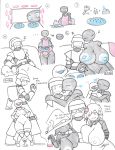  &lt;3 &lt;3_eyes ... 2019 absurd_res apron apron_only areola armor baby_creeper bell big_breasts blue_nipples breast_squish breasts butt_from_the_front choker clothing comic cookie creeper dialogue enderman endermite endie english_text fan_character featureless_crotch female flower food hair hat headgear headwear hi_res hug huge_breasts humanoid iron_boy jewelry kissing magic_user male mammal minecraft mostly_nude mutantnight navel necklace nipples plant potion simple_background sleeping sound_effects squish text text_box video_games white_background witch witch_hat zzz 
