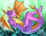  5:4 absurd_res activision anthro anthrofied dragon hi_res male purple_eyes solo spyro spyro_the_dragon video_games zeitzbach 
