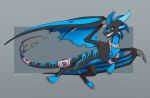  2019 ambiguous_gender claws digital_media_(artwork) dragon eyebrows eyelashes feral hi_res horn icelectricspyro membrane_(anatomy) membranous_wings scales scalie solo spines western_dragon wings yellow_eyes 