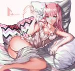  ass darling_in_the_franxx gbsartworks horns no_bra pantsu sheets skirt_lift zero_two_(darling_in_the_franxx) 