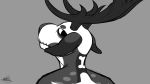  16:9 2019 anthro autumn_(autumndeer) black_eyes cervid cervine dye fallow_deer fur mammal newmoon_draws_(artist) simple_background solo spooky 