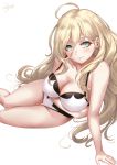  bra breast_hold cleavage kantai_collection pantsu richelieu_(kancolle) sakiyamama 