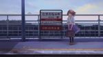  1girl highres original sailor scenery takaichi_(tkch) train_station 