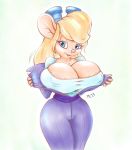  anthro areola big_breasts blue_eyes breasts camel_toe chip_&#039;n_dale_rescue_rangers clothed clothing disney female gadget_hackwrench hi_res mammal moonlynxx mouse murid murine nipple_outline portrait rodent sketch solo 