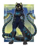  4_arms anthro armor displacer_beast female hi_res iabelle multi_arm multi_limb science_fiction solo tentacles varlist yellow_eyes 