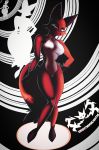  2019 anthro black_and_white_background breasts canid canine digital_media_(artwork) female fingers fox fur hi_res ikfoxan knightmoonlight98 mammal nintendo pok&eacute;mon pok&eacute;mon_(species) simple_background solo unknown_pok&eacute;mon video_games yellow_eyes 