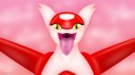  16:9 absurd_res alpha_channel alternate_version_at_source blush bodily_fluids dragon drooling emu34b eyelashes female feral green_eyes hi_res latias legendary_pok&eacute;mon looking_at_viewer mouth_shot nintendo open_mouth pok&eacute;mon pok&eacute;mon_(species) saliva smile solo tongue tongue_out vector video_games 