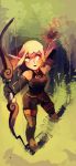  ankama blonde_hair bow_(weapon) cra dofus evangelyne hair hi_res holding_object holding_weapon humanoid ranged_weapon silveyn video_games wakfu weapon 