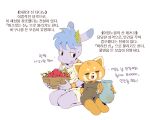  2019 aggressive_retsuko ailurid anthro asinus blush clothing donkey equid equine female korean_text laurel_wreath mammal poor red_panda retsuko salvador_bear sanrio solo tadano_(aggretsuko) text toga translation_request 