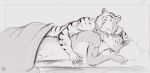  2019 aftercare afterglow anthro beastars bill_(beastars) blush burrserk canid canine canis duo felid legosi_(beastars) male male/male mammal nude pantherine tiger wolf 