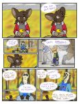  2019 anthro ashley_(themuffinly) autumn canid canine canis clothed clothing comic common_ferret digital_media_(artwork) domestic_cat ear_piercing english_text felid feline felis female fur hi_res lagomorph leporid male mammal mouse muffin_(themuffinly) murid murine mustela mustelid musteline piercing rabbit rodent size_difference text themuffinly wolf 