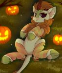  2019 asian_mythology autumn_blaze_(mlp) chinese_mythology clothing cloven_hooves east_asian_mythology female feral friendship_is_magic halloween hi_res holidays hooves jack-o&#039;-lantern kirin legwear lying my_little_pony mythology pattern_clothing pattern_legwear shadowreindeer smile solo striped_clothing striped_legwear stripes 