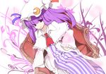  hat long_hair patchouli_knowledge purple_eyes purple_hair solo touhou yuuki._(limit) 